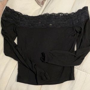 Emma & Sam off the shoulder lace long sleeve